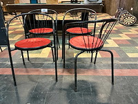 Metalen stoel (4x) - afbeelding 4 van  4