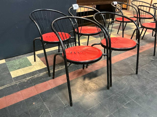 Metalen stoel (4x) - afbeelding 2 van  4