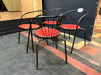 Metalen stoel (4x) - afbeelding 4 van  4