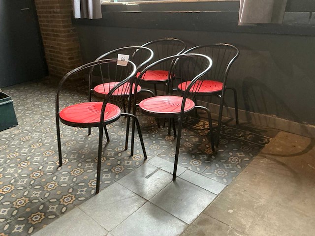 Metalen stoel (5x) - afbeelding 2 van  4