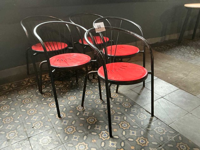 Metalen stoel (5x) - afbeelding 4 van  4