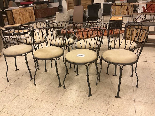 Metalen stoel (8x) - afbeelding 1 van  4