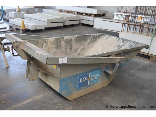 Metalen stortbak, schwinginger, 750l inhoud, 1500kg laadvermogen, bouwjaar 2018, serienummer 18091649 - afbeelding 1 van  2