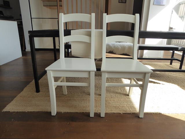 Metalen tafel met houten blad - afbeelding 4 van  4