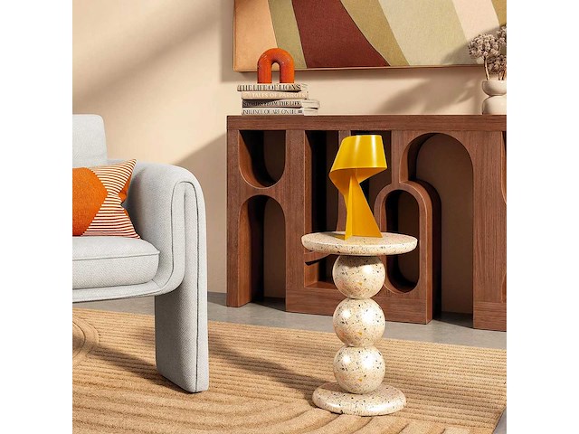 Metalen tafellamp - 35 cm - sunshine yellow - ontwerp door claire norcross - afbeelding 4 van  5