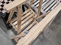 Metalen tafelonderstellen en houten schragen - afbeelding 5 van  5