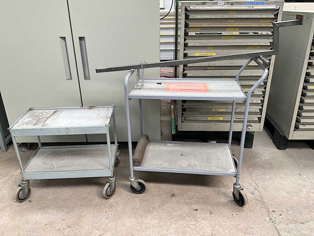 Metalen transportkar (2x) - afbeelding 1 van  5