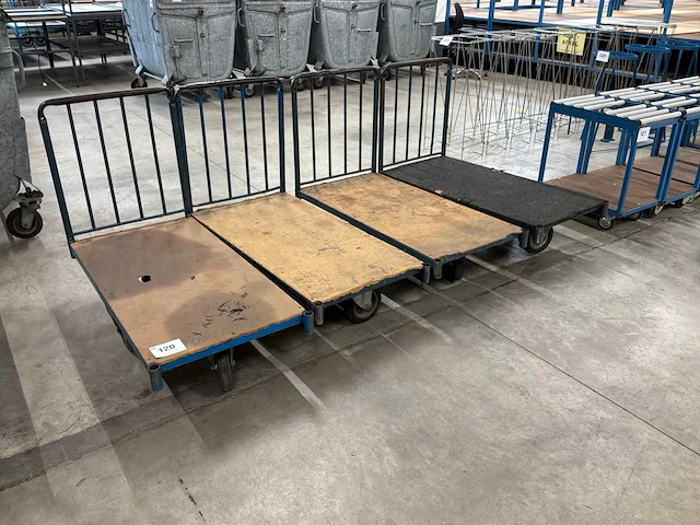 Metalen transportkar (4x) - afbeelding 4 van  4