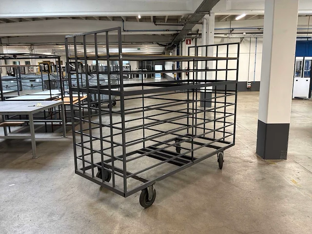 Metalen transportkar (4x) - afbeelding 2 van  4