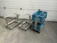 Metalen transportkar voor krat - overige intern transport (3x) - afbeelding 1 van  4