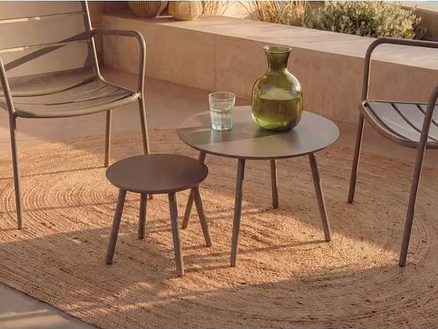 Metalen tuin-nesttafels - taupe - afbeelding 1 van  3
