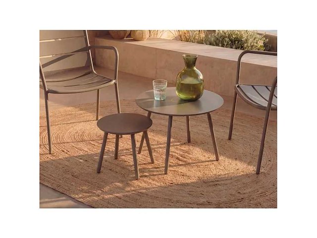 Metalen tuin-nesttafels - taupe - afbeelding 2 van  3