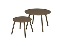 Metalen tuin-nesttafels - taupe - afbeelding 3 van  3