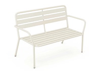 Metalen tuinbank - beige - afbeelding 2 van  5