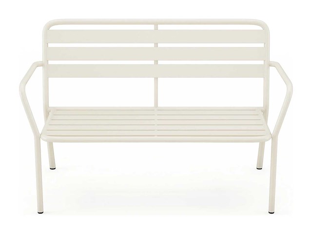 Metalen tuinbank - beige - afbeelding 3 van  5