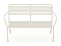 Metalen tuinbank - beige - afbeelding 3 van  5