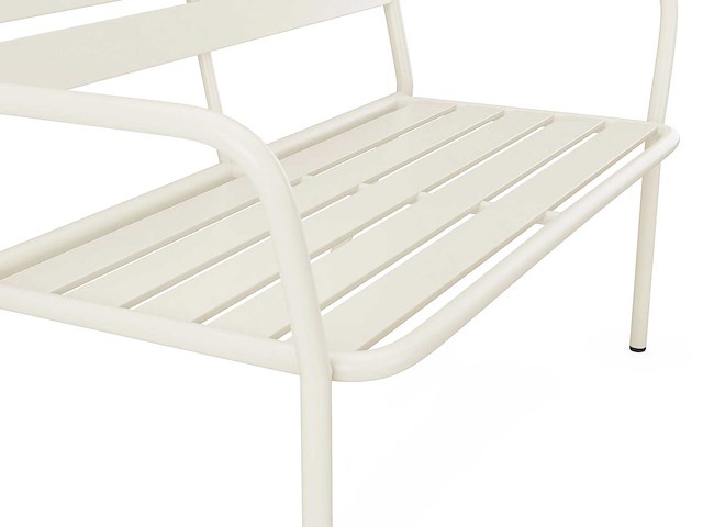 Metalen tuinbank - beige - afbeelding 4 van  5