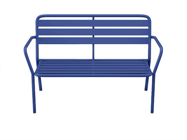 Metalen tuinbank - middernachtblauw - afbeelding 3 van  5
