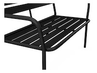 Metalen tuinbank - zwart - afbeelding 4 van  5