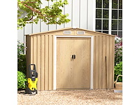 Metalen tuinhuisje met afsluitbare basis 259 x 196 x 184 cm - afbeelding 2 van  3