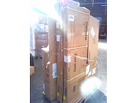 Metalen tuinschuur van 3,35m x 3,96m, opslagruimte met dubbele afsluitbare fietsdeur, tuingereedschap, donkergrijs - afbeelding 6 van  6