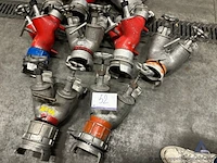 Metalen verdeelstukken met afsluitbare uitgangen, type 110 - 2x70 dsp