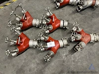 Metalen verdeelstukken met afsluitbare uitgangen, type 110 - 3x 70 dsp