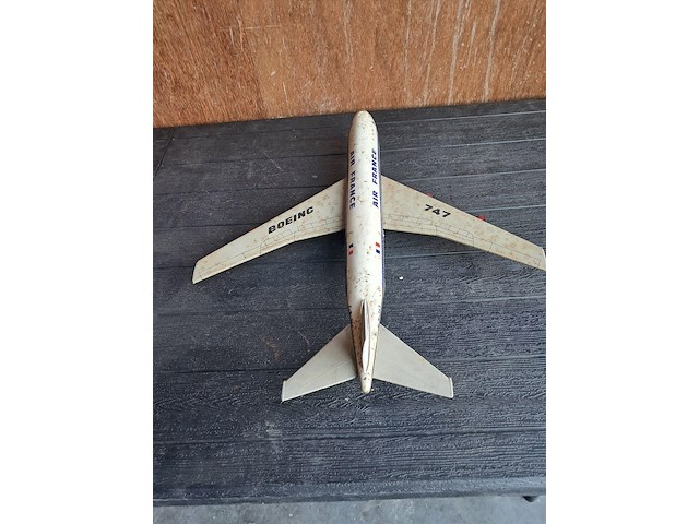 Metalen vliegtuig air franche boeing 747 l 550mm b 470mm h 160mm - afbeelding 3 van  5