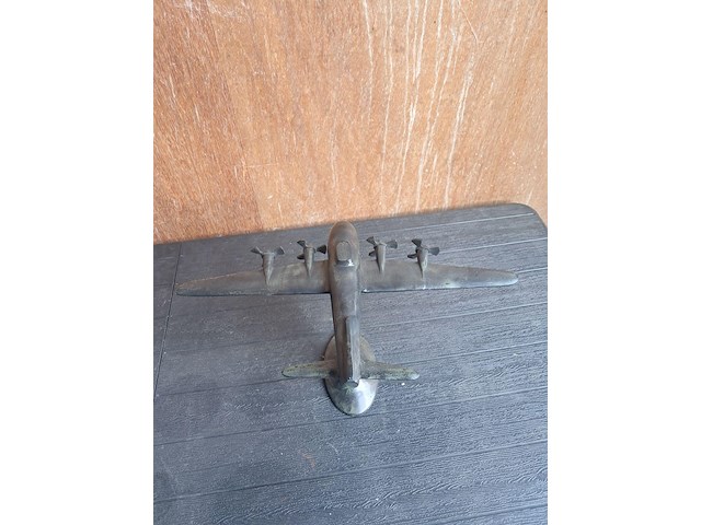 Metalen vliegtuig bommenwerper wo2 b-17 flying fortress.met gepatineerde afwerking l 340mm b 560mm h 270mm - afbeelding 3 van  5