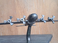 Metalen vliegtuig bommenwerper wo2 b-17 flying fortress.met gepatineerde afwerking l 340mm b 560mm h 270mm - afbeelding 5 van  5