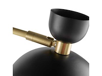 Metalen vloerlamp met meerdere boog - zwart - afbeelding 3 van  6