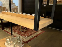 Metalen wandrek met houten plankjes - afbeelding 5 van  6