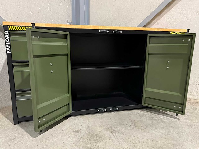 Metalen werkbank met houten werkblad - afbeelding 12 van  12