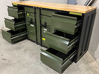 Metalen werkbank met houten werkblad - afbeelding 4 van  14