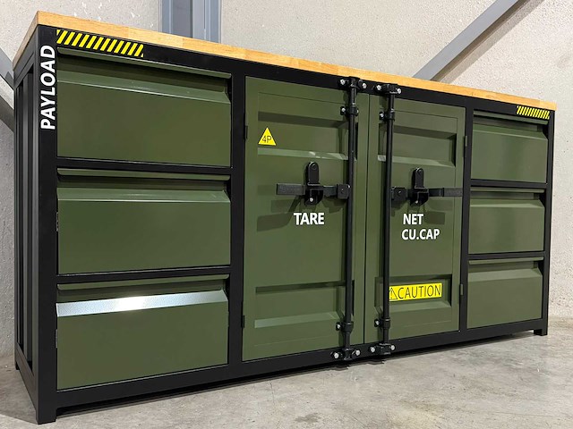 Metalen werkbank met houten werkblad - afbeelding 7 van  14