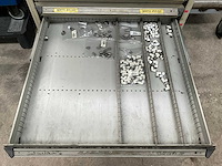 Metalen werkplaats ladenkast inhoudende festo onderdelen - afbeelding 5 van  14