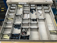 Metalen werkplaats ladenkast inhoudende festo onderdelen - afbeelding 9 van  14