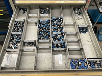 Metalen werkplaats ladenkast inhoudende festo onderdelen - afbeelding 10 van  14