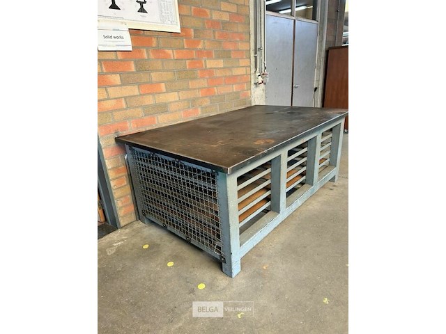 Metalen werktafel 220cmx136cm - afbeelding 2 van  4