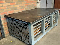 Metalen werktafel 220cmx136cm - afbeelding 2 van  4