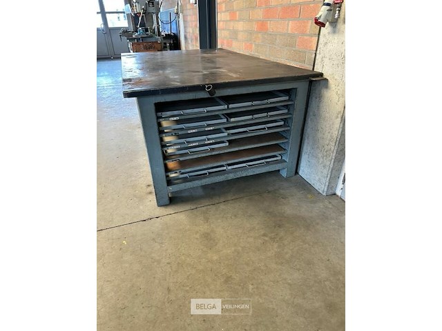 Metalen werktafel 220cmx136cm - afbeelding 3 van  4
