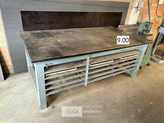 Metalen werktafel 231cmx122cm - afbeelding 1 van  3