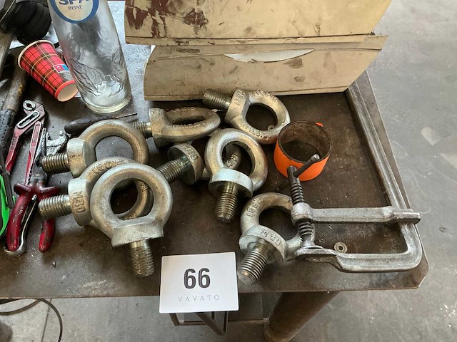Metalen werktafel met inhoud - afbeelding 5 van  6