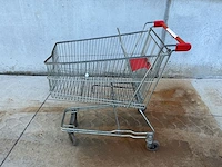 Metalen winkelwagen met rode handgreep – inclusief kinderzitje - afbeelding 3 van  5