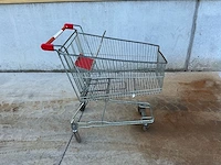 Metalen winkelwagen met rode handgreep – inclusief kinderzitje - afbeelding 5 van  5
