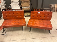 Metalen zitbank (2x) - afbeelding 1 van  4
