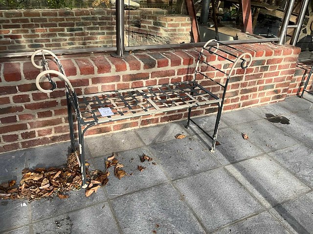 Metalen zitbank (3x) - afbeelding 2 van  6