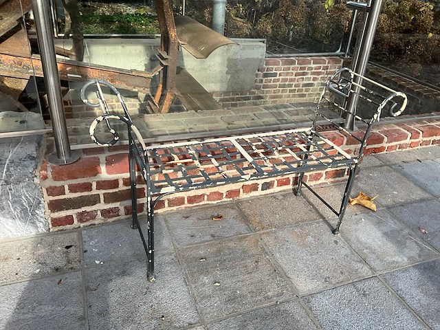 Metalen zitbank (3x) - afbeelding 4 van  6