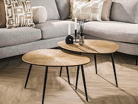 Metallic antiek goud salontafel set/2 - ray metal organic - afbeelding 1 van  5