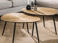 Metallic antiek goud salontafel set/2 - ray metal organic - afbeelding 2 van  5